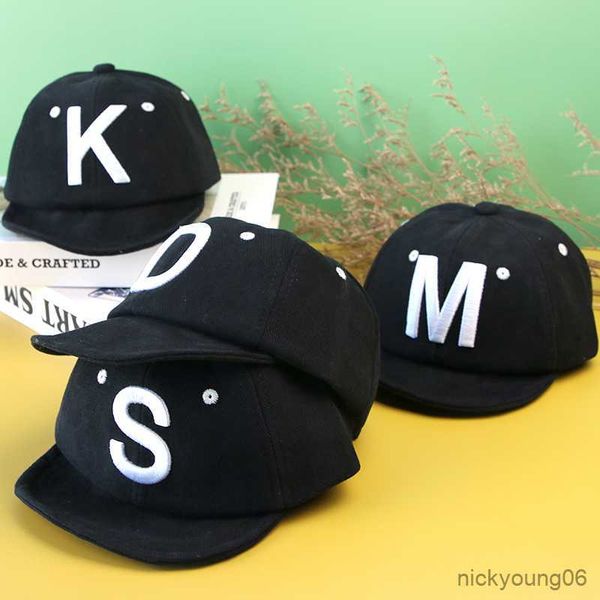 

hair accessories letter printed baby baseball cap outdoor casual kids sun hat soft cotton summer children boys girls visor, Slivery;white