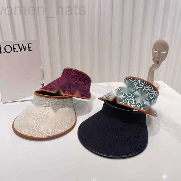 

ball caps designer new summer sunscreen hat, hollow leather wrapped hair band super windproof and fashion style, Blue;gray