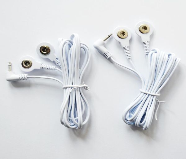 

tens replacement lead wires two snap connectors 25mm minijack 35mm snap style5709367