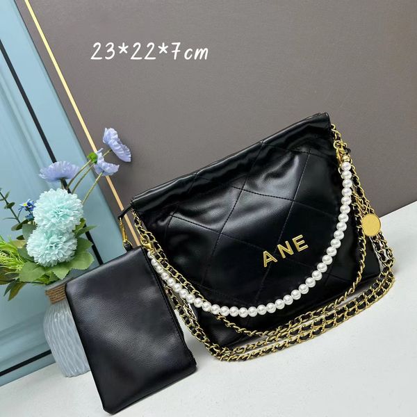 

designer channel bag designer classic garbage bag handbag messenger bag pearl chain detachable shoulder bag