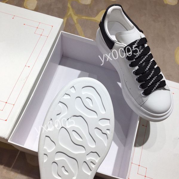 

brand designer flat sneaker casual shoes leather white letter overlays fashion platform men sneakers2023, Black