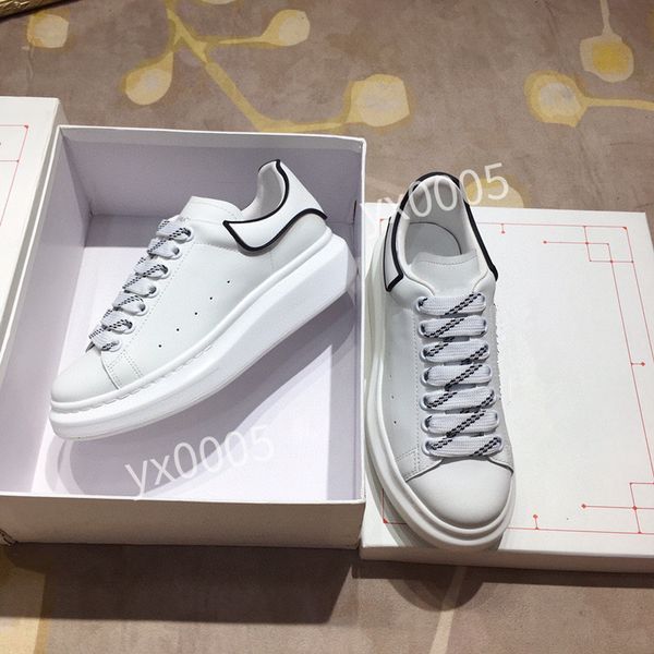

brand designer flat sneaker casual shoes leather white letter overlays fashion platform mens sneakers2023, Black