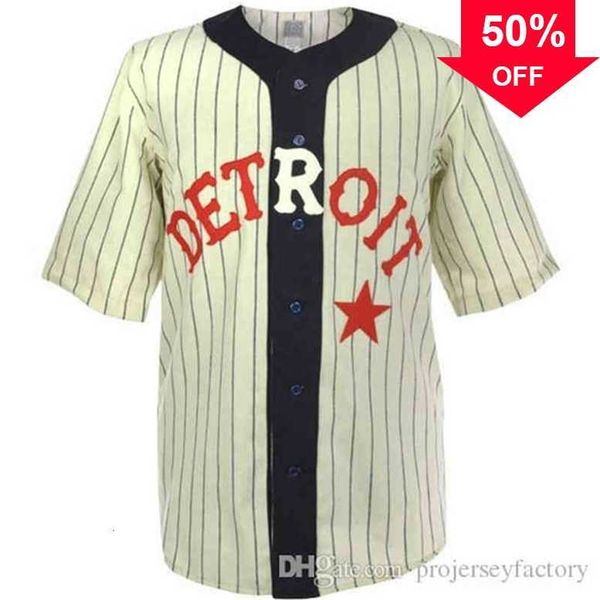

xflsp glaa3740 detroit stars 1920 home jersey vintage movie baseball jersey all stitched embroidery for mens womens youth mix order, Black