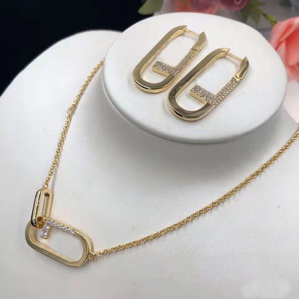 

designer pendant necklace retro earrings women's jewelry fashion designer earrings brand classic pendant earrings necklace high, Silver