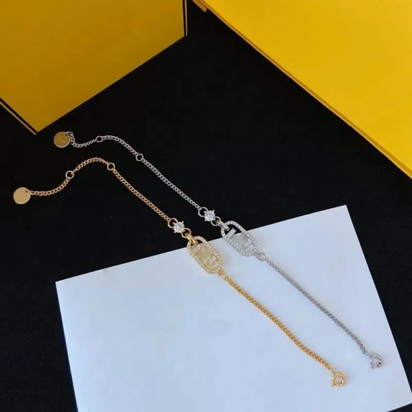 

fashion bracelet designer for women gold silver diamond bangle f charm bracelets luxury designers jewelry ladies cuff with box earrings ring, Golden;silver