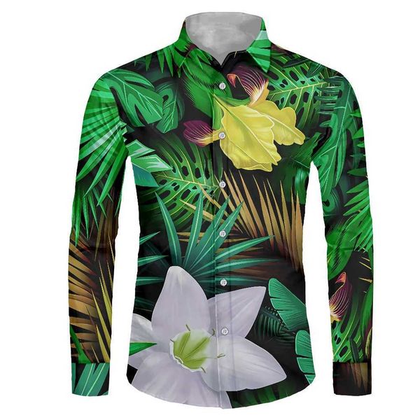 

design custom new casual long sleeve shirts button up large size men's shirts blue polynesian tattoo printed shirt for men ldac, White;black