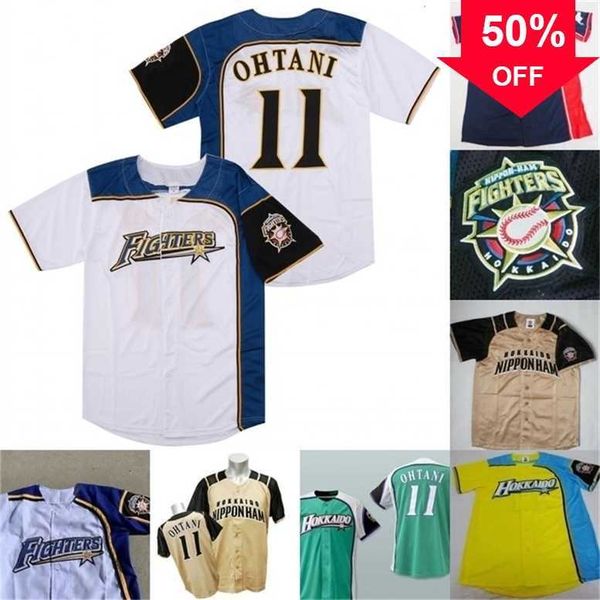 

xflsp glamit 2015 hokkaido n ham fighters summer jersey #11 shohei ohtani 100% stitched custom baseball jerseys xs-6xl, Black