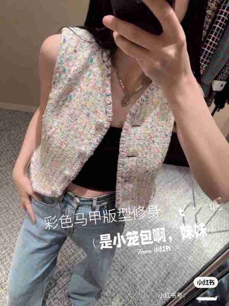 

women's vests designer wind woven vest for 2023 new french niche design, unique and fashionable high-end 9xzu, Black;white