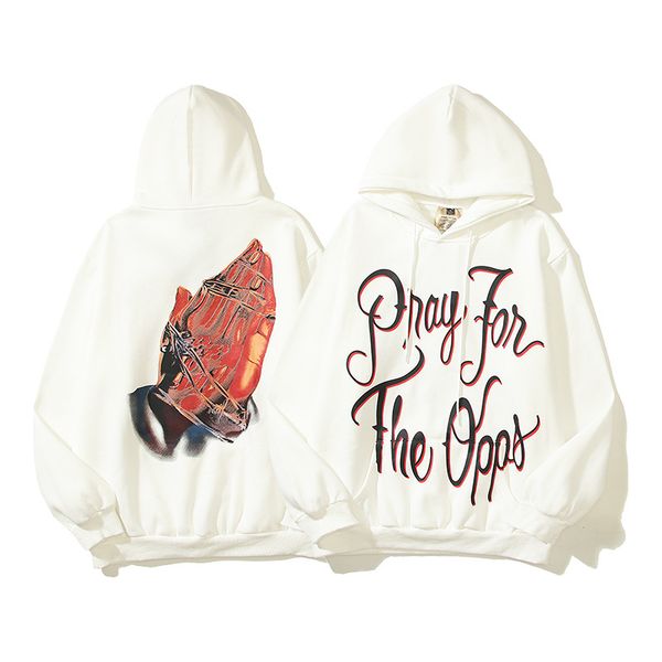 

hip hop sweatshirts hoodies men women pray hand print pullover suprior hoode big size pullovers 23fw, Black;brown