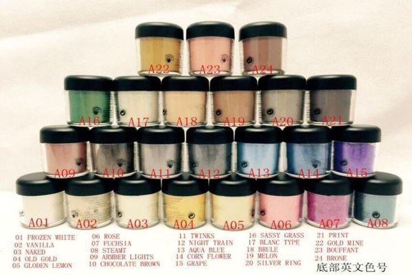 

new eyeshadow 75g pigment with english colors name 24 colors 12pcslot color random mixed9274145