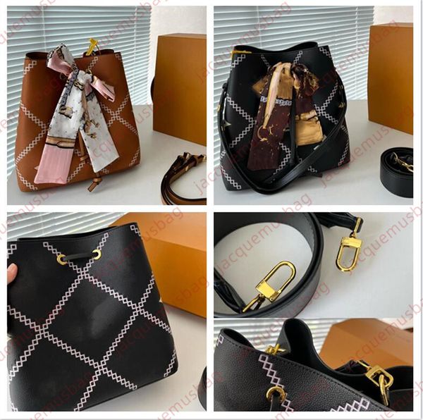 

women bucket bag neonoe handbag with ribbon tote designer shoulder crossbody drawstring bags lady messenger wallet luxury hobo purses dhgate
