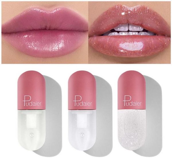 

pudaier mini capsule tube moisturize clear lip gloss color changing plumping lip gloss glitter makeup glossier lip tint 120pcslot4325149