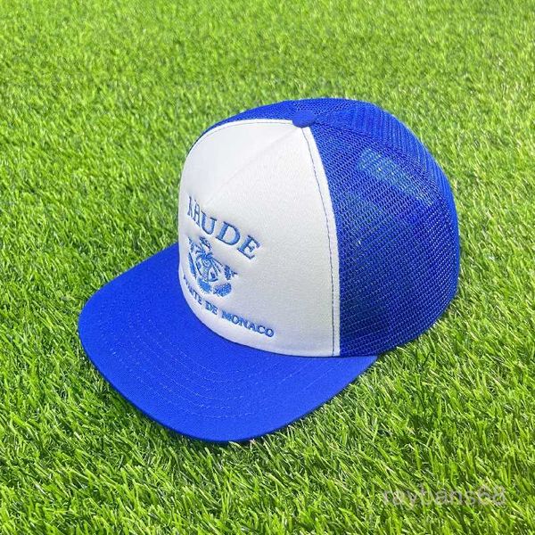 

100%cotton baseball caps rhude letter snapback hat embroidery outdoor hip hop hats, Blue;gray