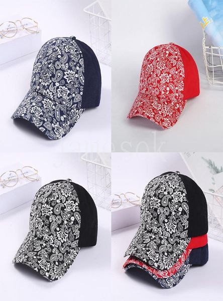 

ponytail hats woman washed paisley print messy bun baseball caps trucker hat db8499791792, Blue;gray