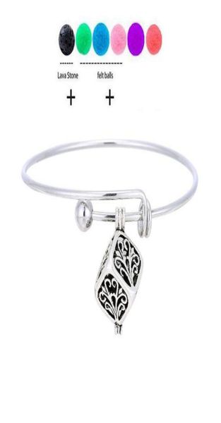 

new lavarock heartdropapple pendant charm bracelets diy aromatherapy essential oil diffuser bangle natural black lava bracelets5250705, Golden;silver