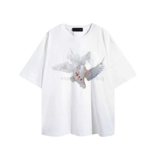 

23ss summer mens amr tshirts men short sleeve shirt embroidery colorful splash ink graffiti alphabet slogan print high street tshirt 10u4ew, White;black