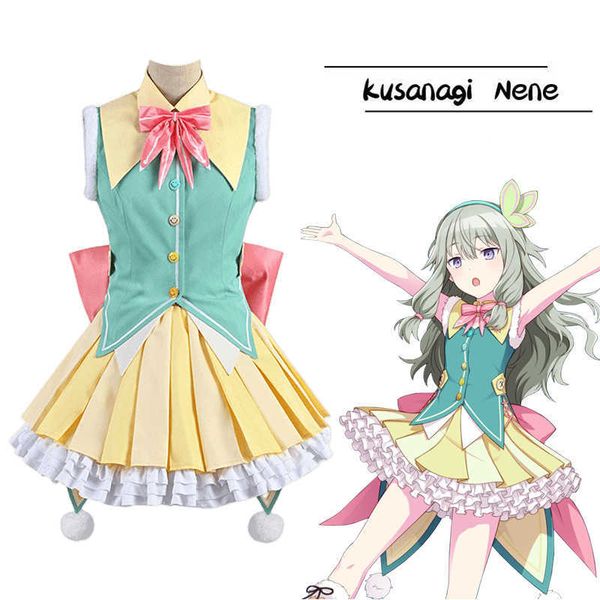 

anime costumes project sekai colorful stage come feat kusanagi nene cosplay dress wonderlandsshowtime dresses wig suit halloween clothing z0, Black