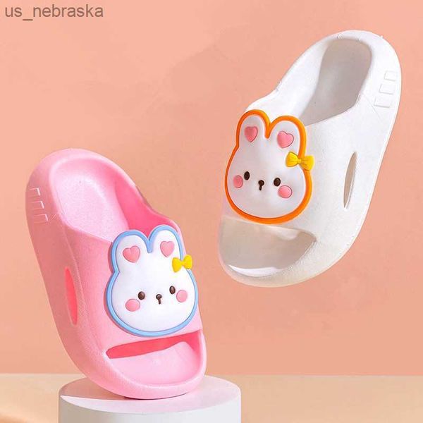 

summer children's slippers animal pattern breathable cute rabbit slipper comfortable nonslip soft home boys girls slippers kids l230518
