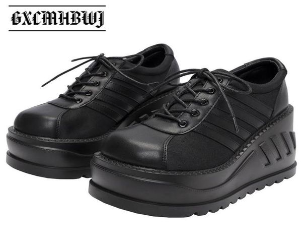 

ankle boots for women punk gothic shoes fashion black round toe chunky wedges platform ladies brand demonia2344465