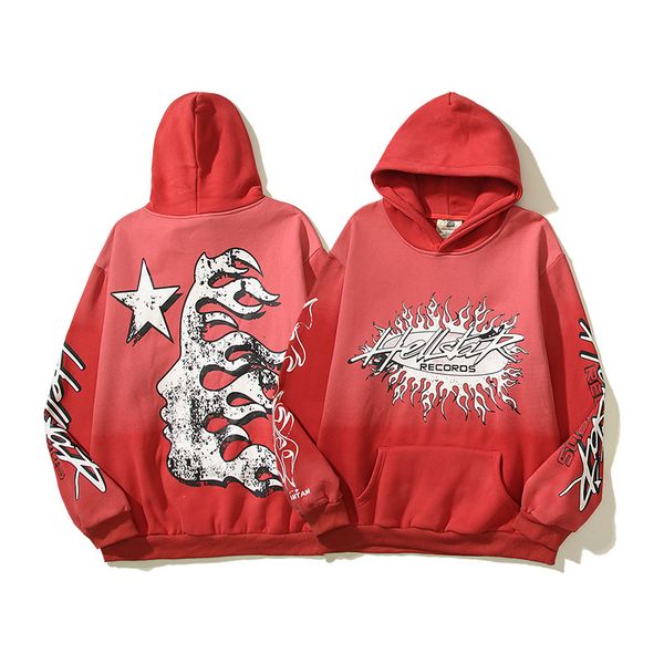 

red sweatshirts hoodies men women print pullover vintage hoode big size hip hop pullovers 23fw, Black;brown