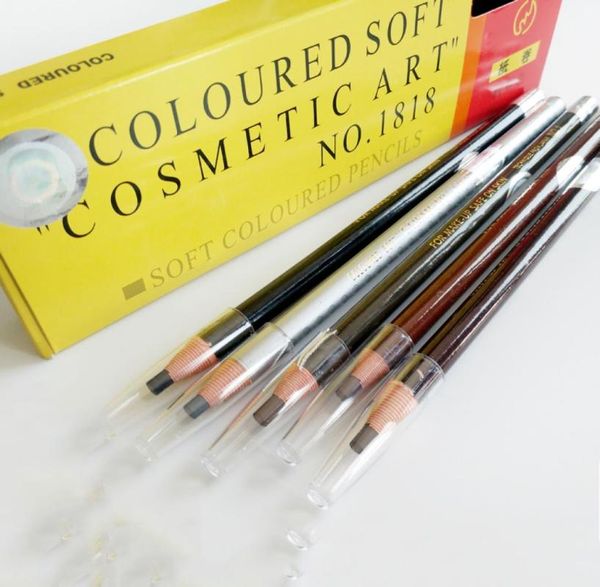 

5 colors 1818 long lasting eyebrow pencil waterproof eye brow pen makeup tool darklight coffee black grey redbrown8425478