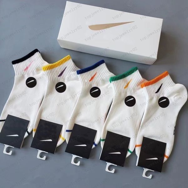 

men's socks mixed color 5 pairs skateboard fashion men letter print socks sports socks socks hip hop, Black