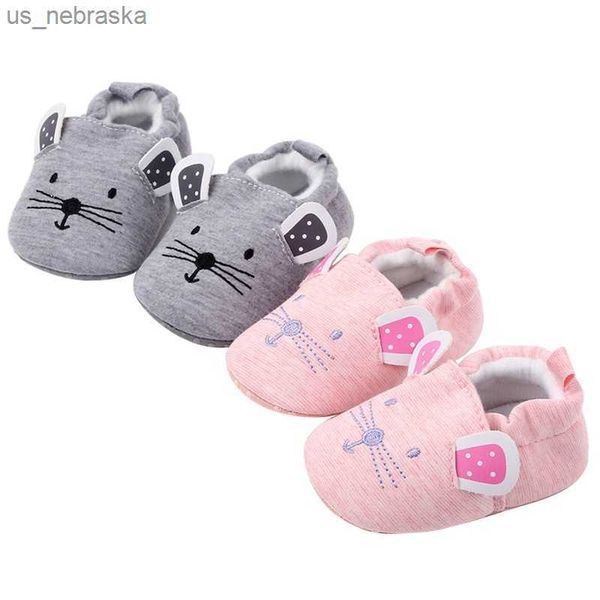 

new newborn baby boys girls slippers soft sole non skid crib house shoes cute animal warm booties cartoon mouse first walkers l230518