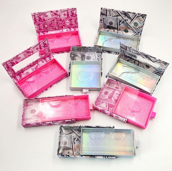 

new design mink eyelashes box false eyelashes packaging empty lash case custom logo eyelash box without eyelashes money packing la7646497