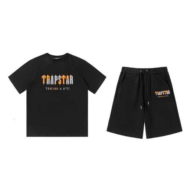 

men's t-shirt trapstar designer printed alphabet luxury black and white gray rainbow summer sports fashion cotton thread short sleeve20, White;black