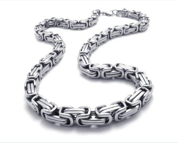 

20 40 inches selling 8mm wide silver byzantine chain stainless steel jewelry mens necklace pick lenght ship3832811
