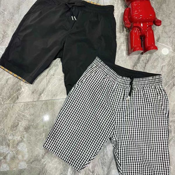

8a original b urberry shorts and pants online shop 1077 double sided men's summer overweight loose fitting trend shorts quarter casual, White;black