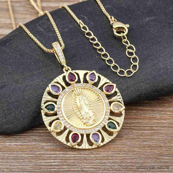 

pendant necklaces inlaid rainbow water drop shiny pendant necklace jewelry gifts, Silver