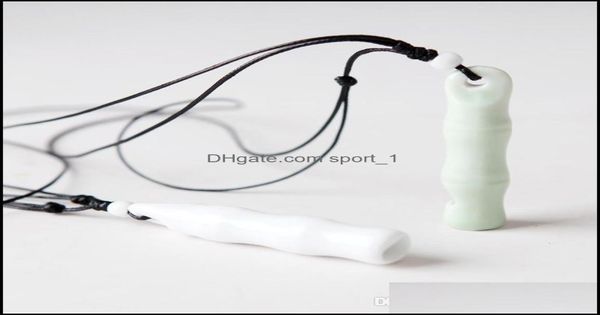 

necklaces pendants jewelryfashion design womens beautif whitebluegreen china porcelain whistle pendant simple gift necklace 6p6280956, Silver
