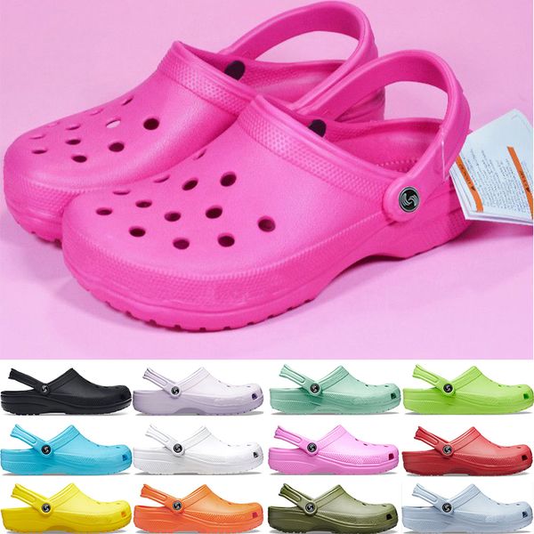 

hippings croc men women designer sandals clog mens summer beach slippers kids waterproof slides balck white pink womens nursing hospital out, Black