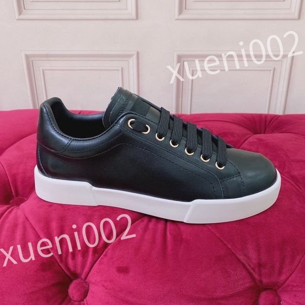 

2023 luxury designer sneakers men and womens casual shoes fashion white genuine leather flat sports skate shoe, Black
