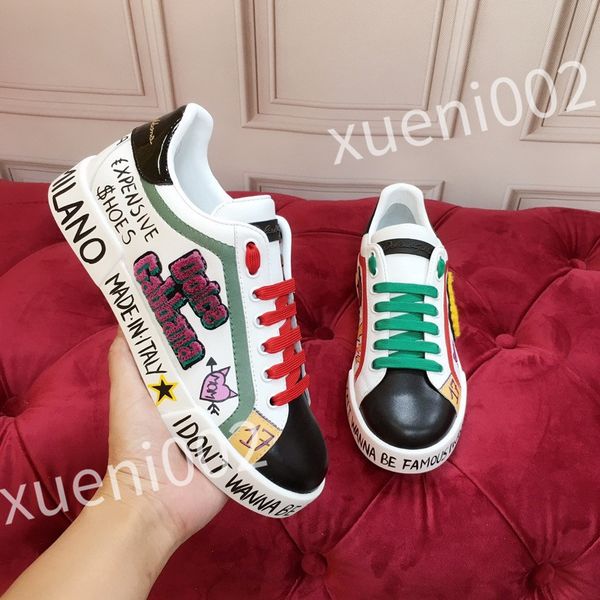 

2023 luxury designer men causal shoes fashion woman leather lace up platform sole sneakers white black mens women's