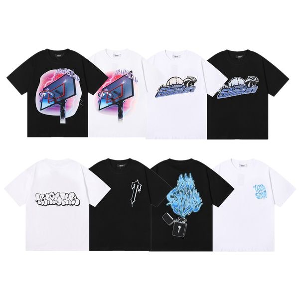 

trapstar t shirts design letter printing tee men and women cotton round collar short sleeve t-shirt fashion men casual print t-shirts, White;black