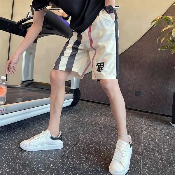 

8a original b urberry shorts and pants online shop 2023ins youth fashion loose fit athletic pants five piece checkered trendy casual new men, Black