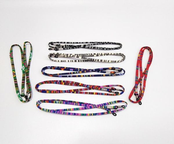 

50pcslot colorful eyeglass ethnic cotton cord spectacle string eyewear retainer sunbath sunglass lanyard falt strap5170936