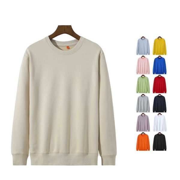 

factory direct sale pure cotton sweatshirt men's wide round neck sweater, White;black
