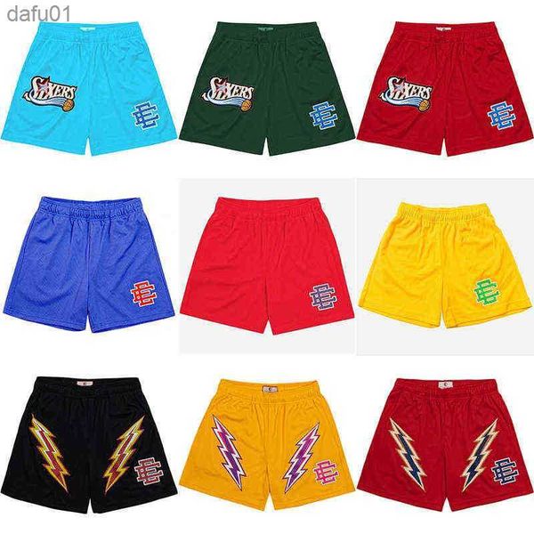 

2022 new summer eric emmanuel mens running shorts sport running fitness quick dry workout pants men gym men shorts x220714 l230520, White;black