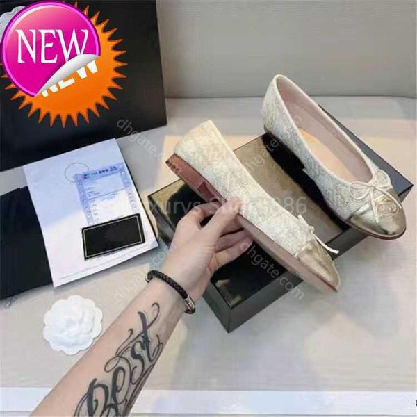 

paris brand designer black ballet flats shoes women spring quilted genuine leather slip on ballerina luxury round toe ladies dress channel z