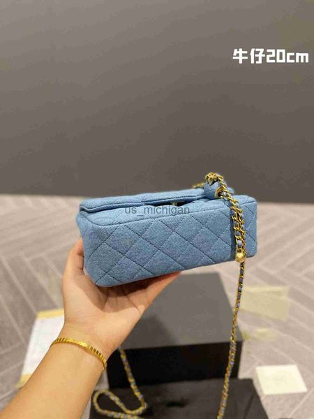 

evening bags 2022 golden ball denim messenger bag chain women's bag 20cm j230603