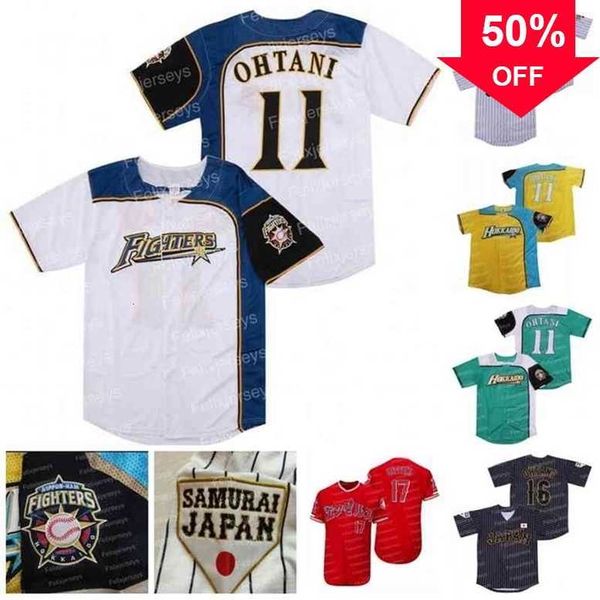 

xflsp glac202 custom shohei ohtani #11 hokkaido nippon ham fighters baseball jersey japan 2017 ambitious movie for mens womens youth double, Black