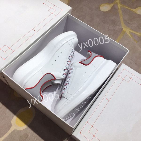 

2023new brand designer flat sneaker casual shoes leather white letter overlays fashion platform mens womens sneakers, Black