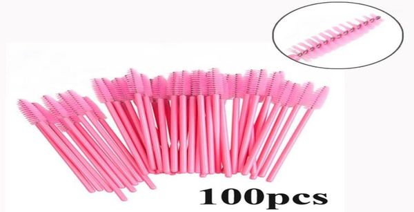 

100pcs eyelash brush disposable for extension eye lash makup mini mascara wands tool9991163