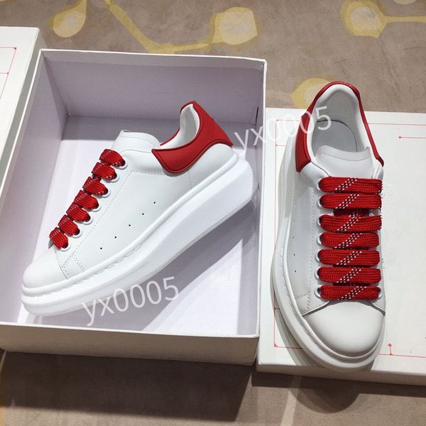 

new brand designer flat sneaker casual shoes leather white letter overlays fashion platform mens women sneakers, Black