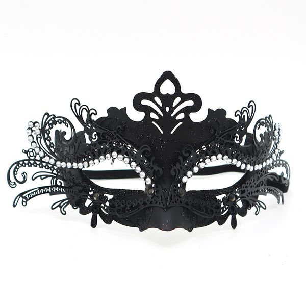 

halloween phoenix tail diamond mask gathering banquet iron crafts venice stage performance props half face girl mj-0005-v