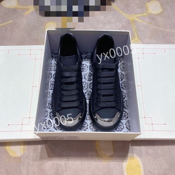 

2023designer flat sneaker casual shoes leather white letter overlays fashion platform mens sneakers, Black