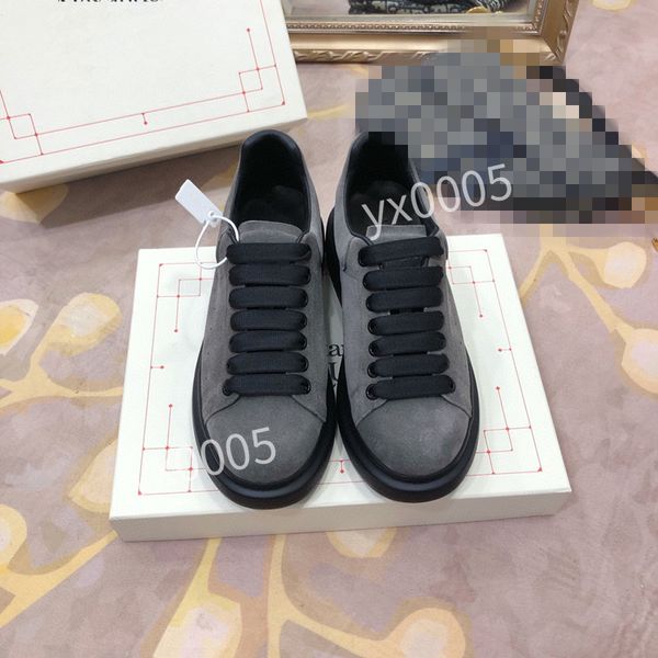 

2023r flat sneaker casual shoes leather white letter overlays fashion platform men womens low sneakers, Black
